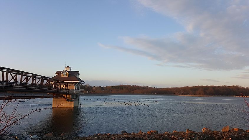 The vast Newark Reservoir in Delaware