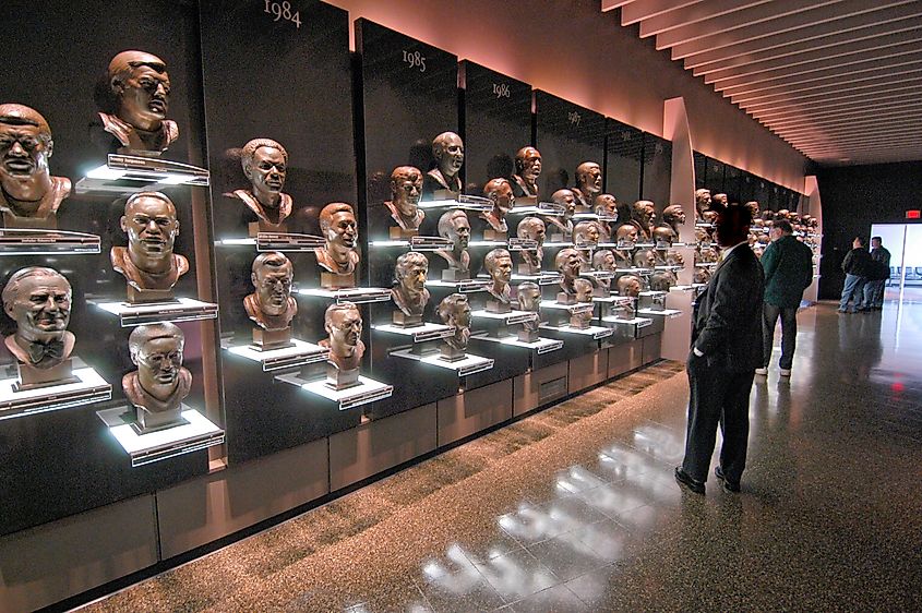 The Pro Football Hall of Fame in Canton, Ohio.