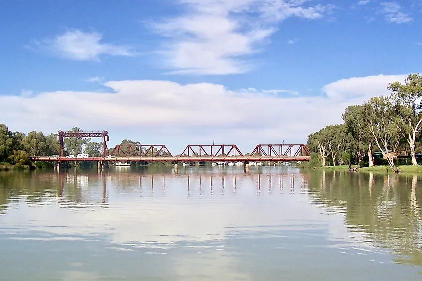 Paringa Bridge over the Murray River.