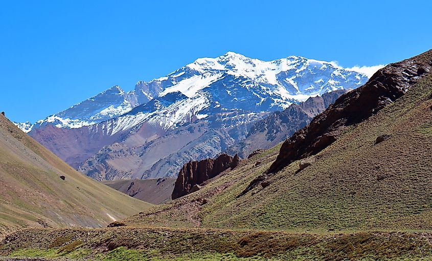 A view of Mount Aconcagua at the Aconcagua Provincial Park