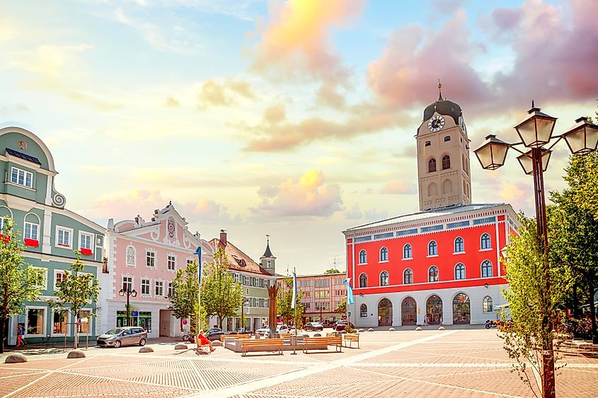 Old city of Erding, Germany.