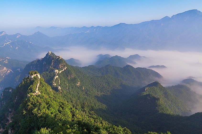 Aerial view of the Great Wall of China