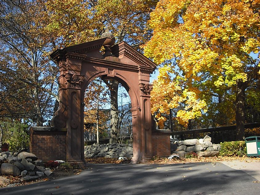 Arch at Ramapo College in Mahwah, New Jersey. 