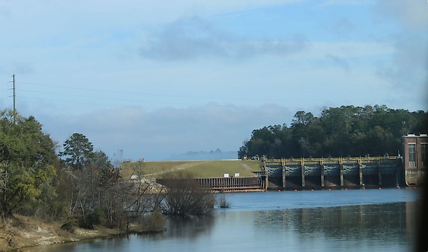 Jackson Bluff Dam on the Ochlockonee River