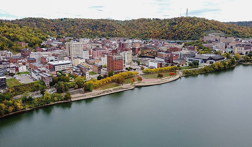 The downtown district of Wheeling, West Virginia.