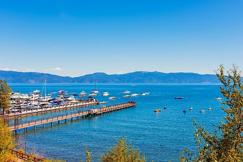 The marina in Tahoe City, California