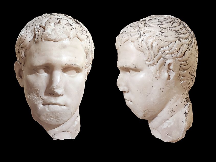 Bust of Marcus Vipsanius Agrippa in marble, Capitoline Museums.