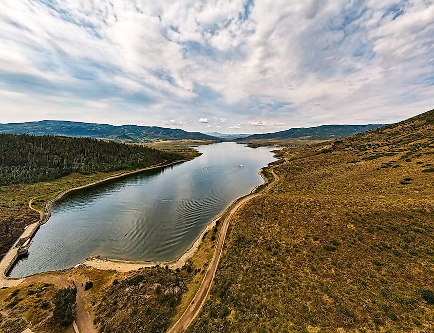 Drone point of view of Stagecoach State Park