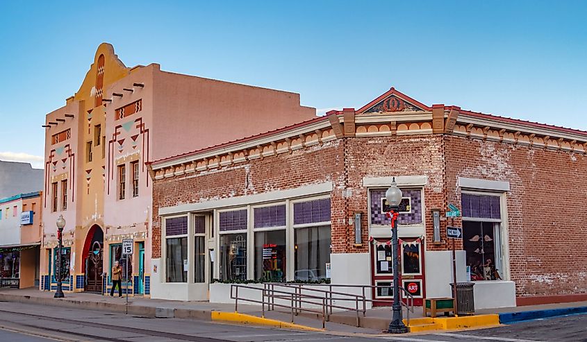 Old historic building in ghost town of Silver City in New Mexico, USA.