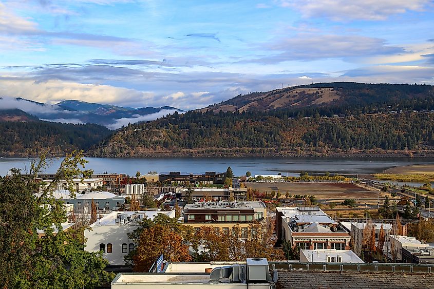 The beautiful town of Hood River, Oregon.