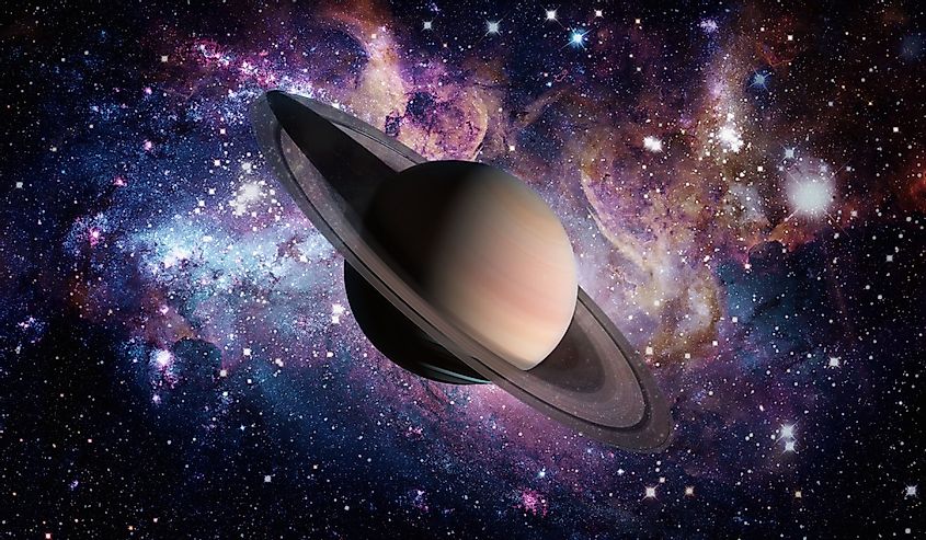 Saturn is the sixth planet from the Sun and the second-largest in the Solar System