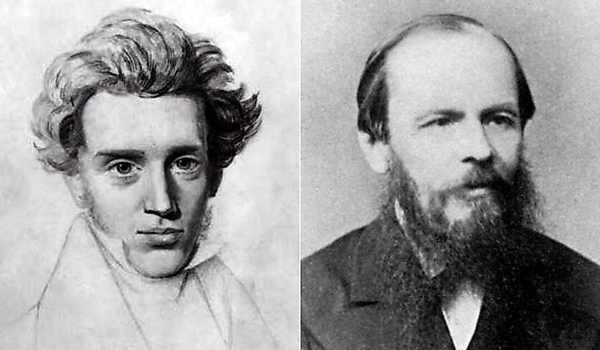 Black and white of Kierkegaard and Dostoyevsky