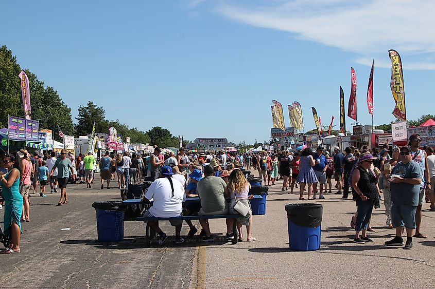 August 7 2022-Rhode Island,US: For editorial use only, Seafood festival at Ninigret Park, Charlestown, RI.