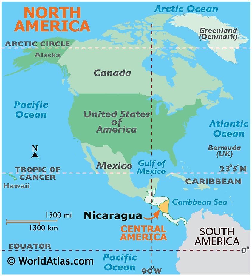 Nicaragua On World Map Nicaragua Maps & Facts - World Atlas