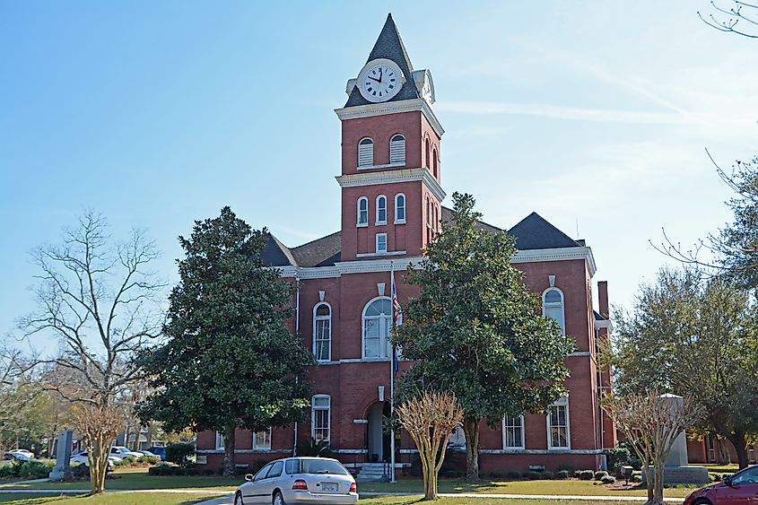 The Wayne County Courthouse, Jesup, Georgia.