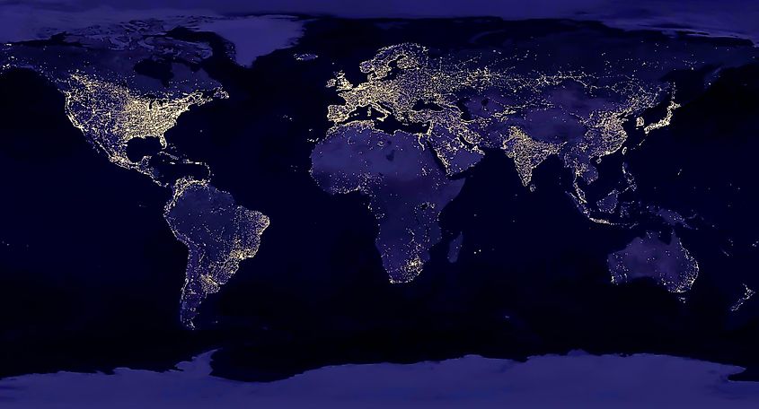 Earth at night