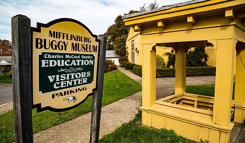  Once known as "Buggy Town" the community of Mifflinburg includes a Buggy Museum.