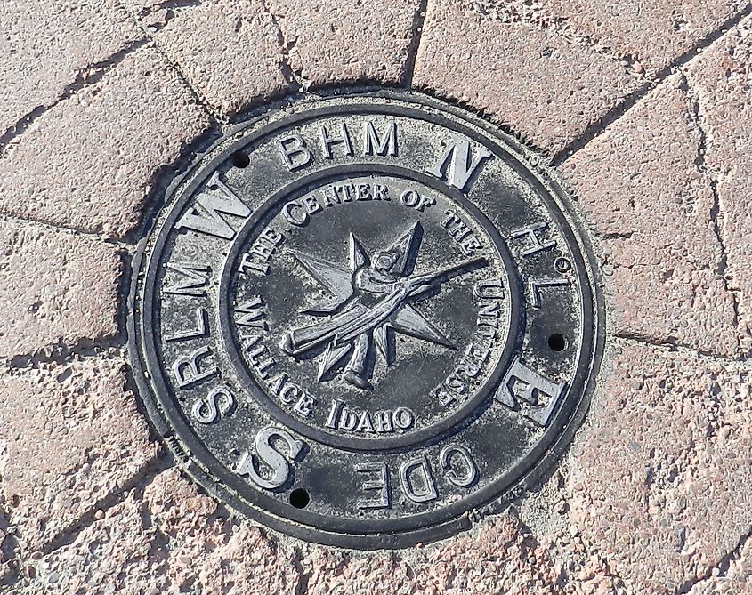 The Center of the Universe is at the intersection of Bank and 6th St in Wallace, Idaho
