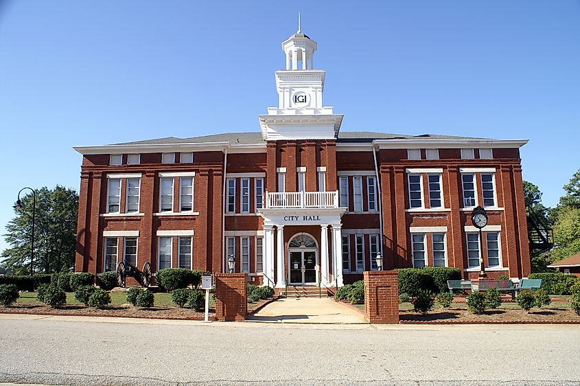 The city hall in Locust Grove, Georgia.