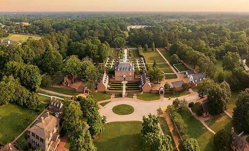 View of the Governors Palace in Williamsburg, Virginia