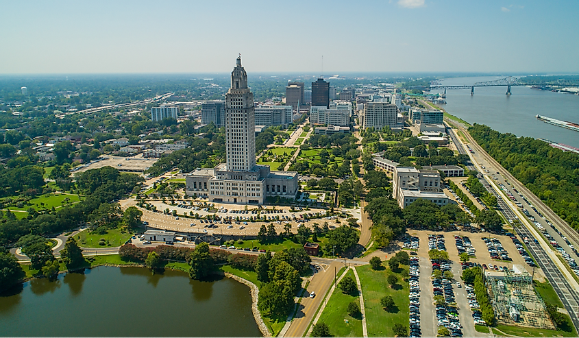 Aerial photo Downtown Baton Rouge Louisiana