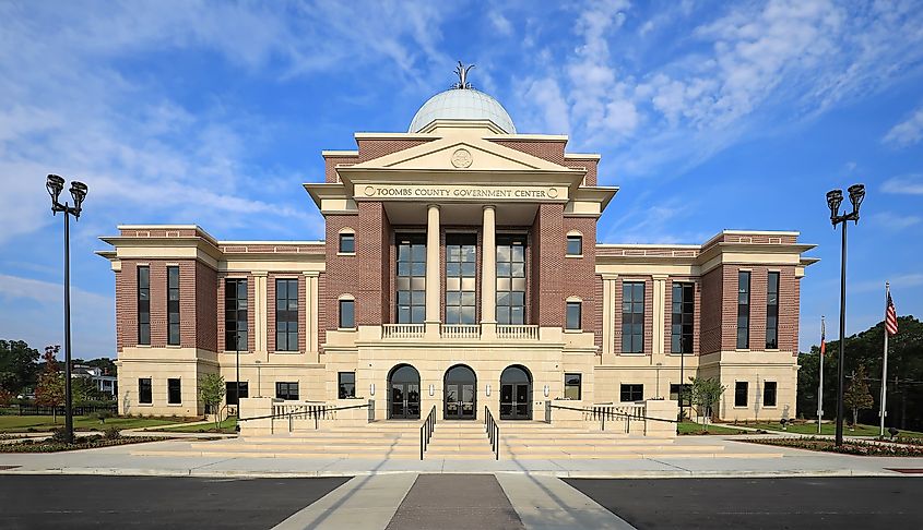 Government center in Lyons, Georgia.