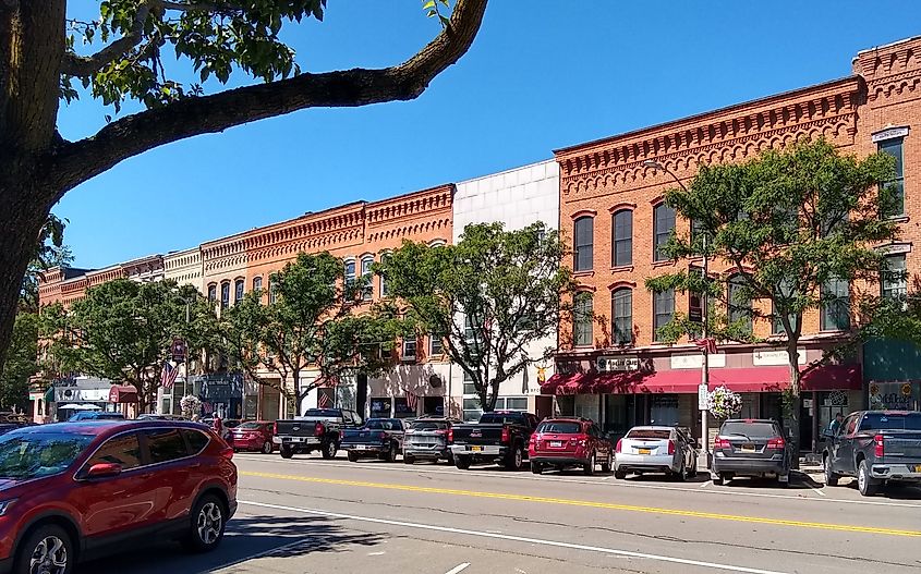 Liberty Street in downtown Bath, New York