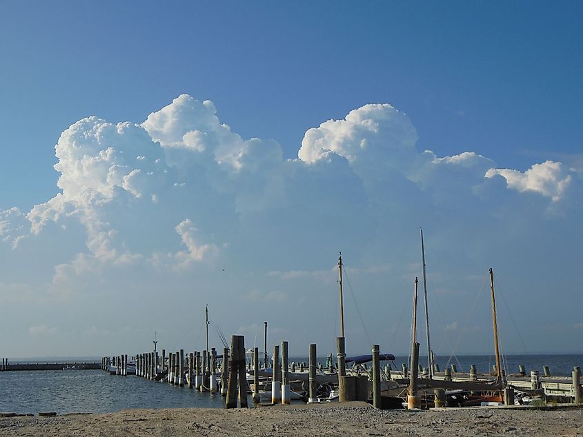 Cumulus Congestus clouds over Long Island on a summer afternoon, July 2013