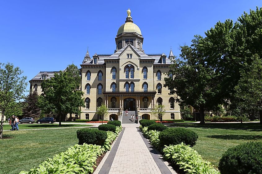 The University Of Notre Dame Campus in South Bend, Indiana