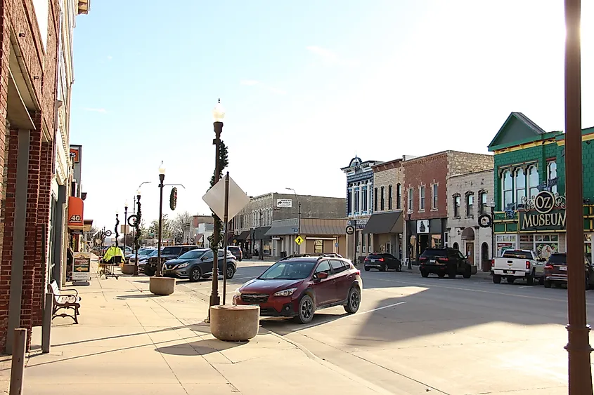 Street view of Wamego, KS.