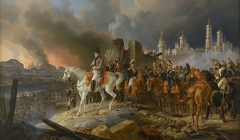 Napoleon in burning Moscow