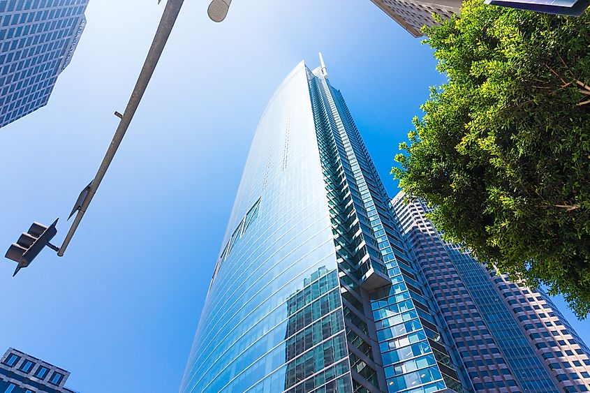 Wilshire Grand Center in Downtown LA, it is the tallest building in California.
