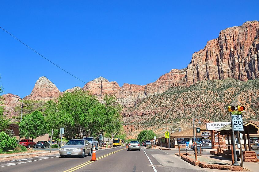 Springdale, a town in Washington County, Utah.