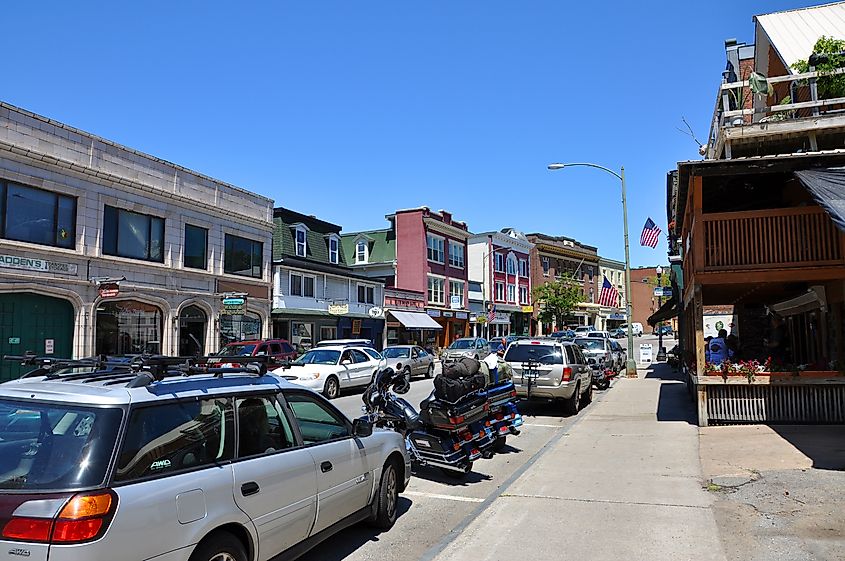 Main Street in Saranac Lake, New York