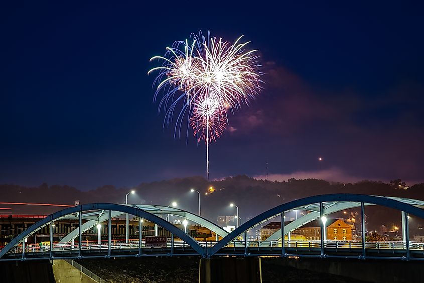 Fireworks above Cumberland Maryland.