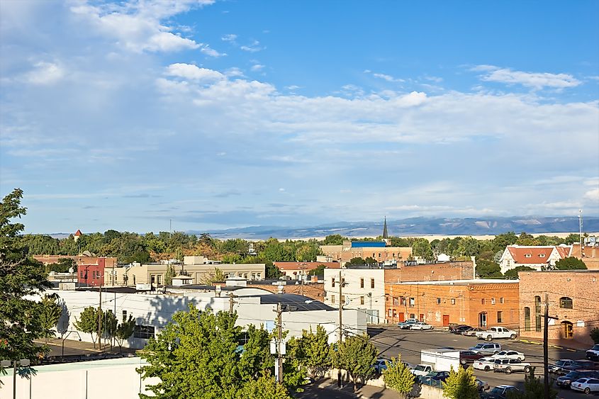 Aerial view of Walla Walla, Washington