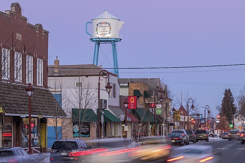 Downtown Lindstrom, Minnesota.