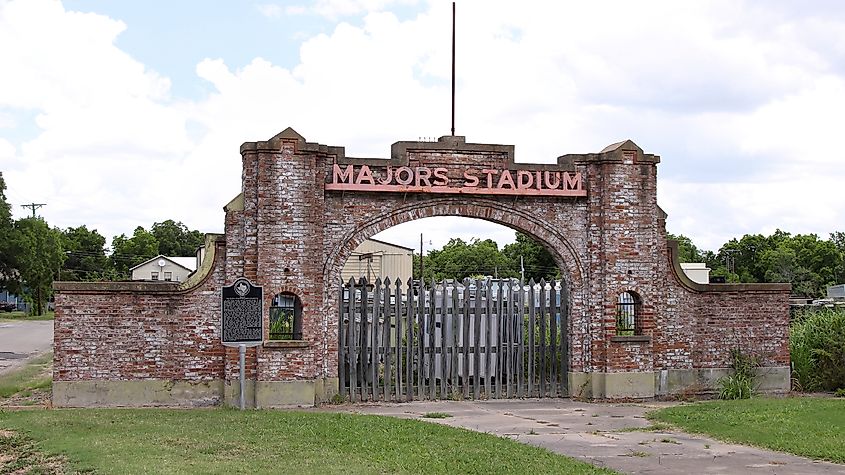 Majors Stadium entryway in Greenville, Texas, United States