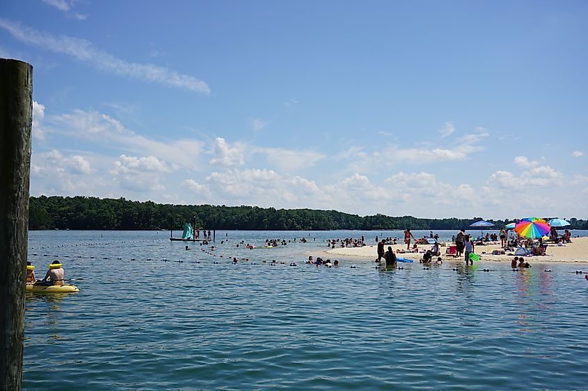 Smith Mountain Lake State Park Beach in Huddleston, Virginia