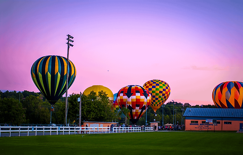 Balloon festival in Harrison, Arkansas.