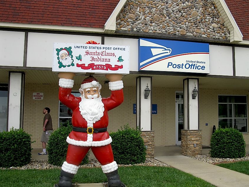 The post office in Santa Claus, Indiana