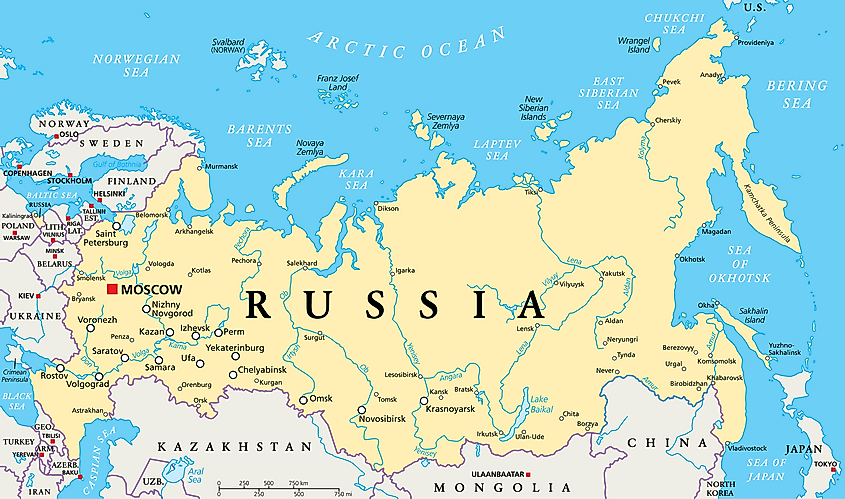Map Of Russia And Surrounding Nations - Coriss Cherilynn