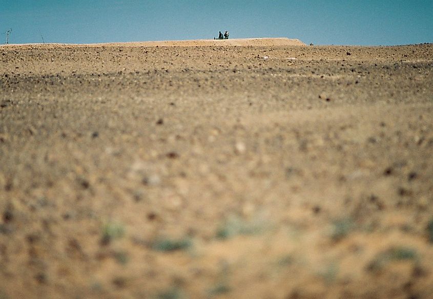 The berm, or sand wall, in Western Sahara.