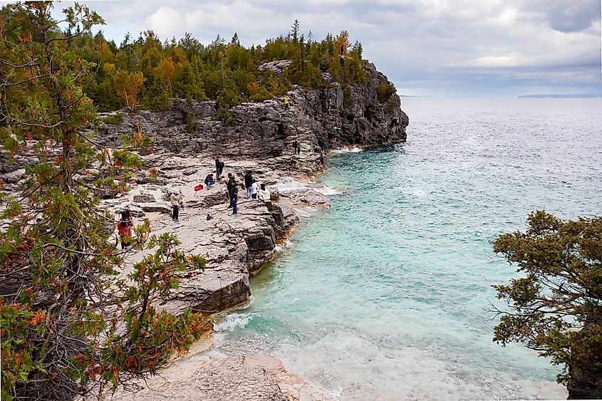 Shores of Lake Huron in Bruce Peninsula National Park, Ontario, Canada