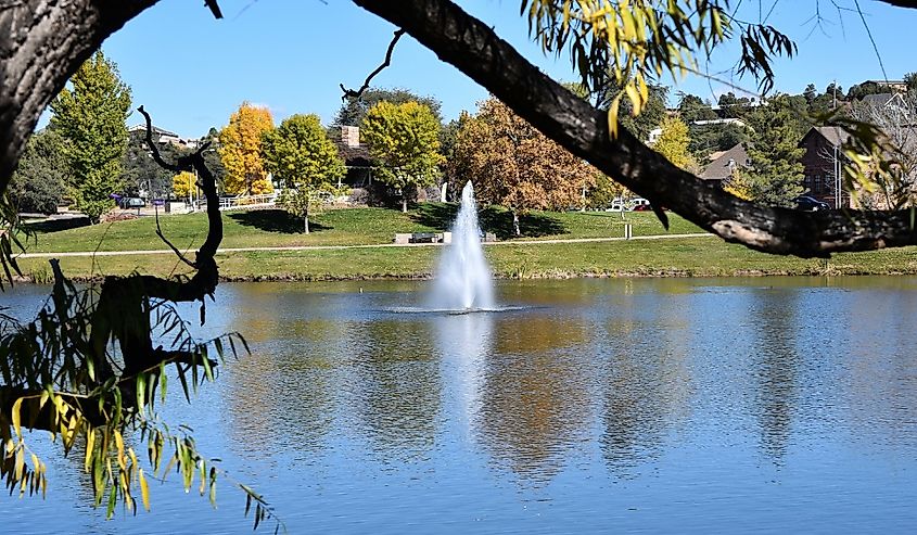 Fountain in a Payson Arizona city park