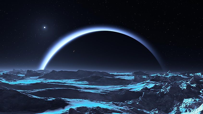 Neptune as Seen from the Surface of its Moon Triton