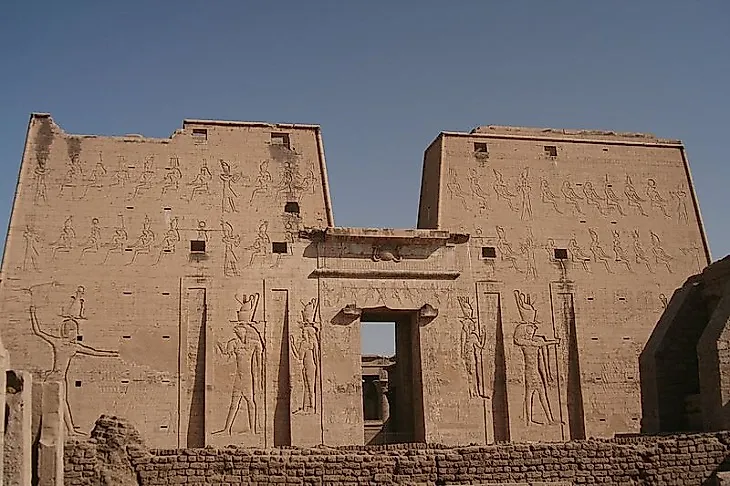 The Ptolemaic Temple of Edfu, in what is now the Aswan Governate of Egypt.