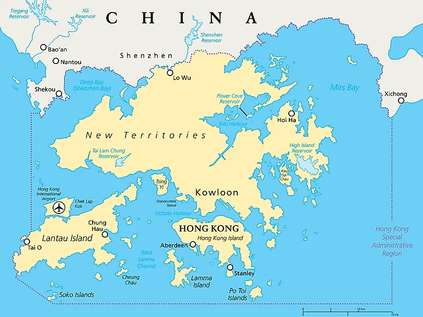 Hong Kong map