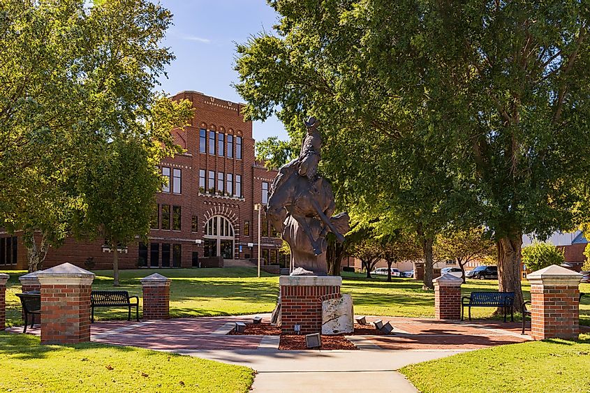 Sunny view of the campus of Northwestern Oklahoma State University at Oklahoma
