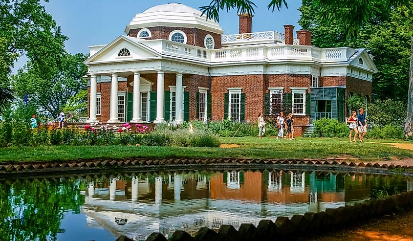 View of Thomas Jefferson's estate Monticello in summer